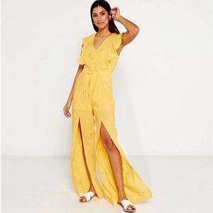 Guess Ruffled Yellow Jumpsuit
